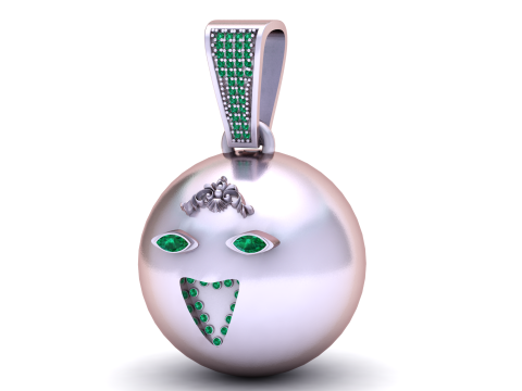 Emerald Expression Pendant Model Cetak 3D