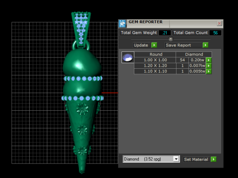 Emerald Bloom Cone Pendant 3D Принт Модель