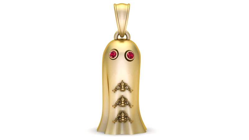 Mystic Ghost Amethyst Pendant Model do druku 3D .c4d .max .obj .3ds .fbx .stl .blend