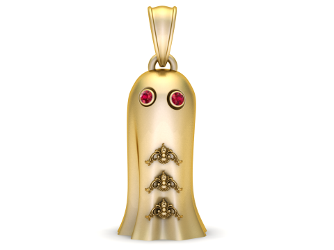 Mystic Ghost Amethyst Pendant 3D Принт Модель