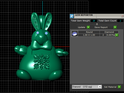 Floral Bunny Charm Pendant 3D 프린트 모델