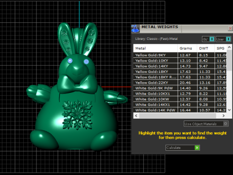 Floral Bunny Charm Pendant 3D 프린트 모델