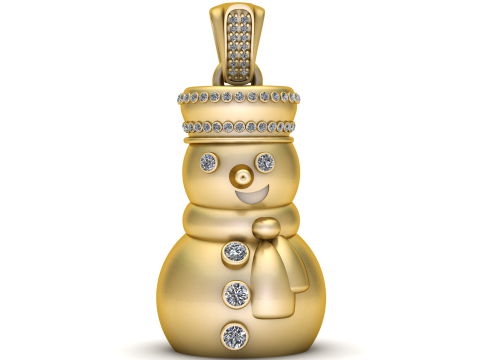Frosty Sparkle Snowman Pendant Model do druku 3D
