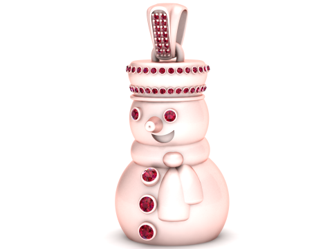 Frosty Sparkle Snowman Pendant 3D Принт Модель