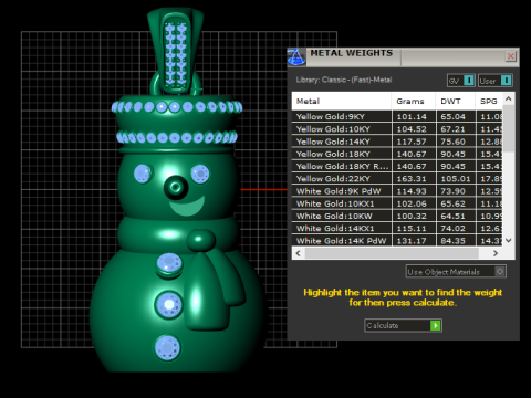 Frosty Sparkle Snowman Pendant 3D Принт Модель