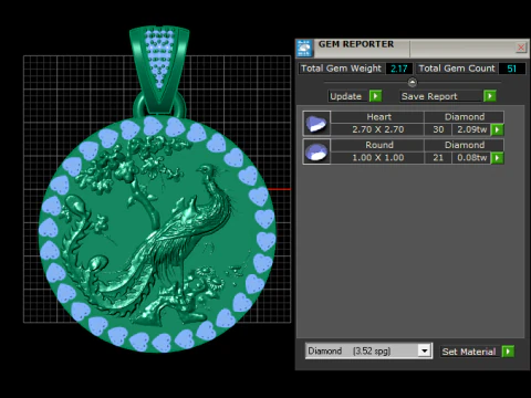 Phoenix Bloom Gold Pendant 3D Print Model