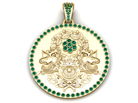 Round luxury pendant 3D Принт Модель