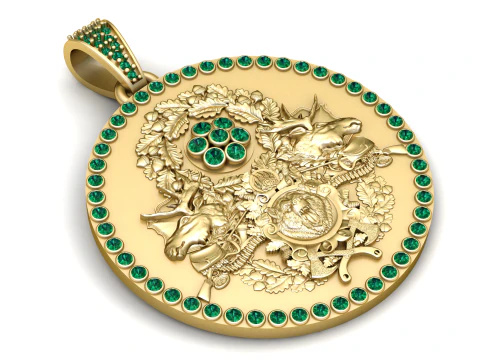 Round luxury pendant 3D Print Model