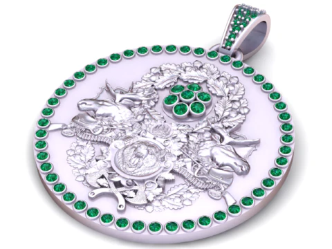 Round luxury pendant 3D Print Model