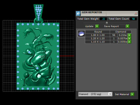 Emerald Swan Harmony Pendant 3D 打印模型