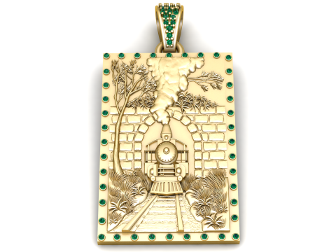 Emerald Journey Locomotive Pendant 3D Принт Модель