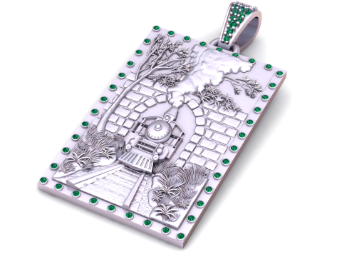 Emerald Journey Locomotive Pendant 3D Baskı Modeli