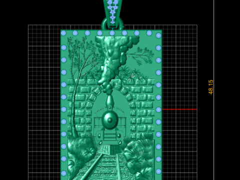 Emerald Journey Locomotive Pendant 3D Baskı Modeli