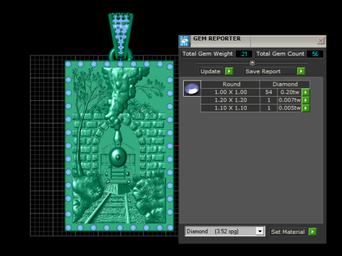 Emerald Journey Locomotive Pendant 3D Baskı Modeli