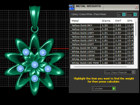 Double Bloom Ruby Pendant 3D Model