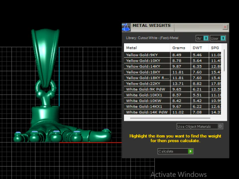 Golden Hand Pendant with Ruby Fingertips 3D Model