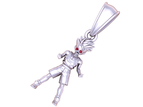 Anime Warrior Pendant with Ruby Eyes 3D 模型