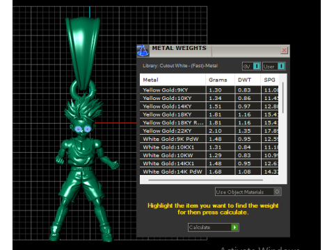 Anime Warrior Pendant with Ruby Eyes 3D 模型