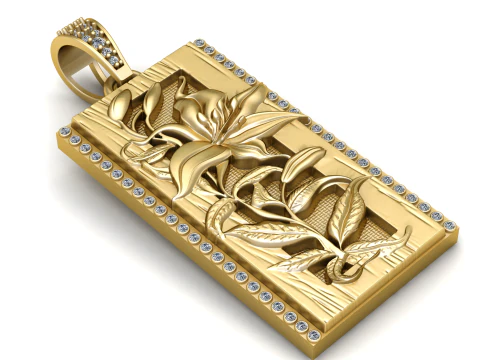 Blooming Lily Pendant 3D Print Model