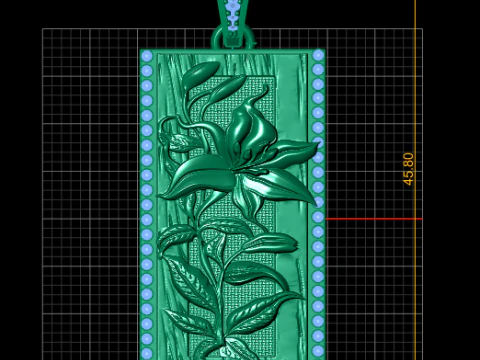 Blooming Lily Pendant 3D Print Model