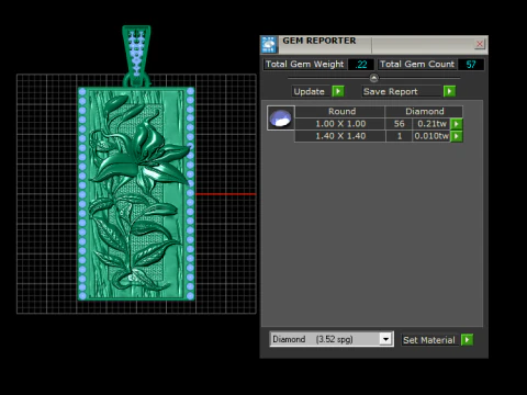 Blooming Lily Pendant 3D Print Model