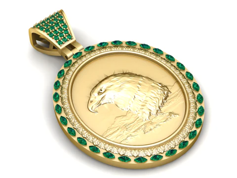 Wisior z majestatycznym medalionem z orłem Model do druku 3D