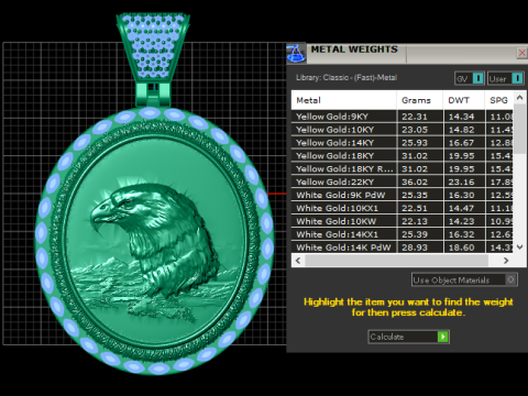 Majestic Eagle Medallion Pendant 3D 打印模型