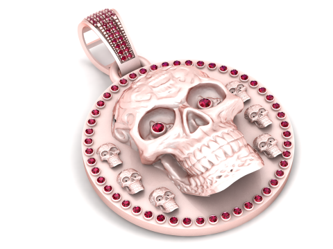 Crimson Skull King Pendant Modelo de impresión 3D