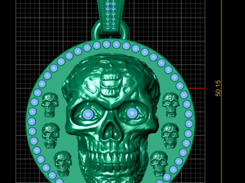 Crimson Skull King Pendant Modelo de impresión 3D