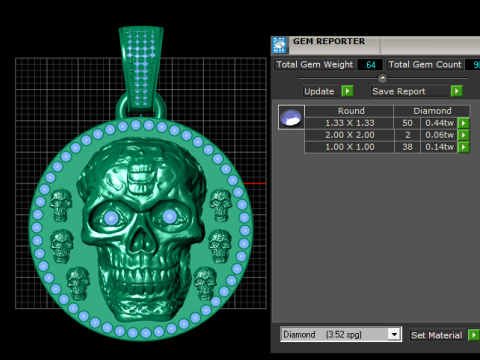 Crimson Skull King Pendant Modelo de impresión 3D