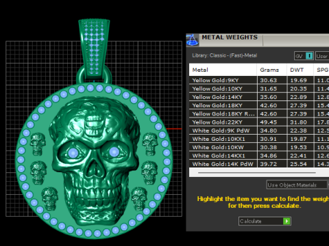 Crimson Skull King Pendant Modelo de impresión 3D