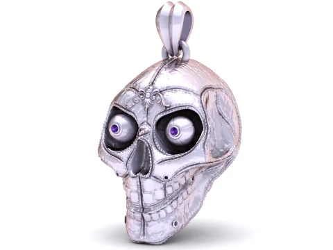 Golden Skull Relic Pendant 3D Print Model