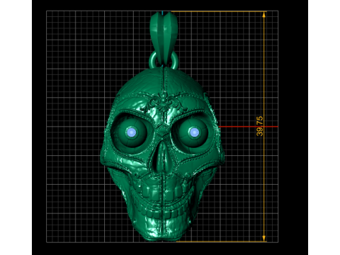 Golden Skull Relic Pendant 3D Druckmodell