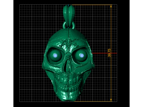 Golden Skull Relic Pendant 3D Print Model