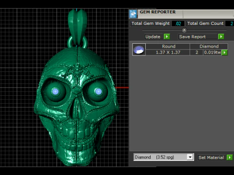 Golden Skull Relic Pendant 3D Print Model