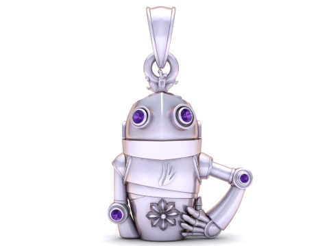 Robot Guardian Pendant 3D Print Model