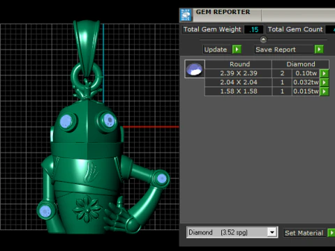 Robot Guardian Pendant 3D Print Model