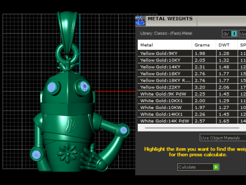 Robot Guardian Pendant Model Cetak 3D