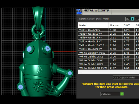 Robot Guardian Pendant 3D Print Model