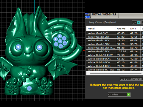 Emerald Baby Dragon Figurine 3D Print Model