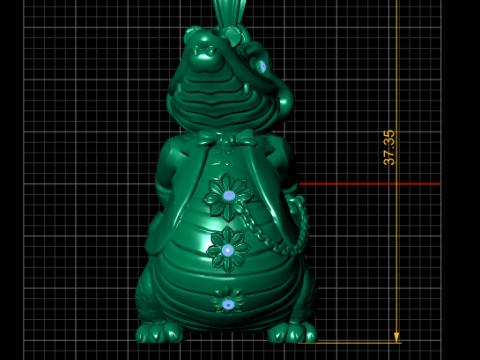 Golden Crocodile Charm PENDANT 3D Baskı Modeli