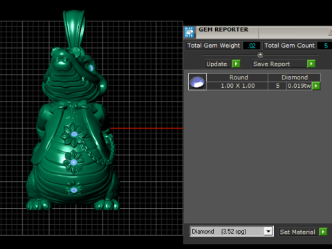Golden Crocodile Charm PENDANT 3D Baskı Modeli