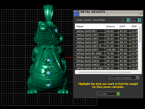 Golden Crocodile Charm PENDANT 3D Baskı Modeli