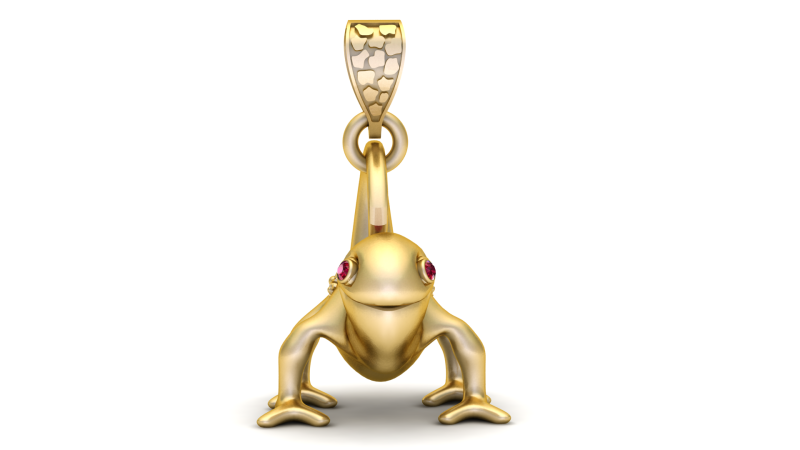 FROG PENDANT 3D प्रिंट मॉडल .c4d .max .obj .3ds .fbx .stl .blend 