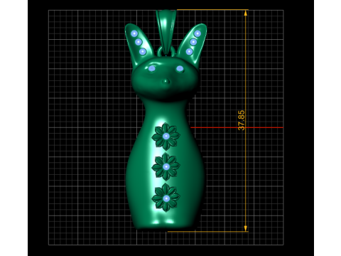 Amethyst Bunny Charm Modello di stampa 3D