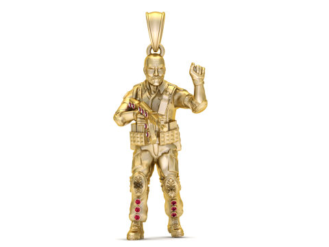 Warrior Sentinel Pendant 3D Print Model
