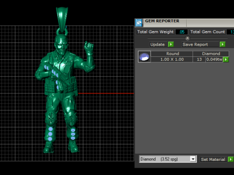 Warrior Sentinel Pendant Modello di stampa 3D