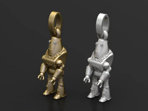 Starlight Bot Pendant 3D Print Model