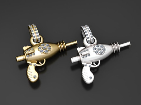 Cosmic Blaster Pendant 3D Baskı Modeli