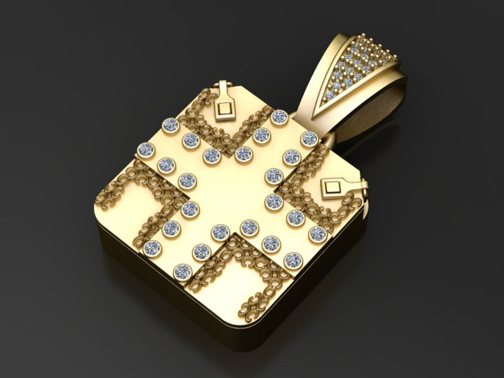 Regal Cross Pendant 3D Принт Модель .c4d .max .obj .3ds .fbx .stl .blend 